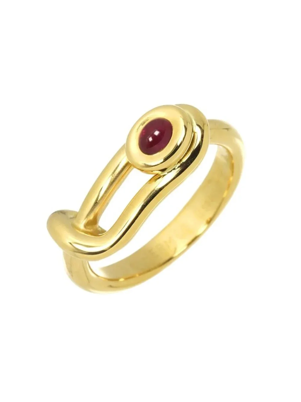 Hermes 51 Ring Ruby 18K Yellow Gold